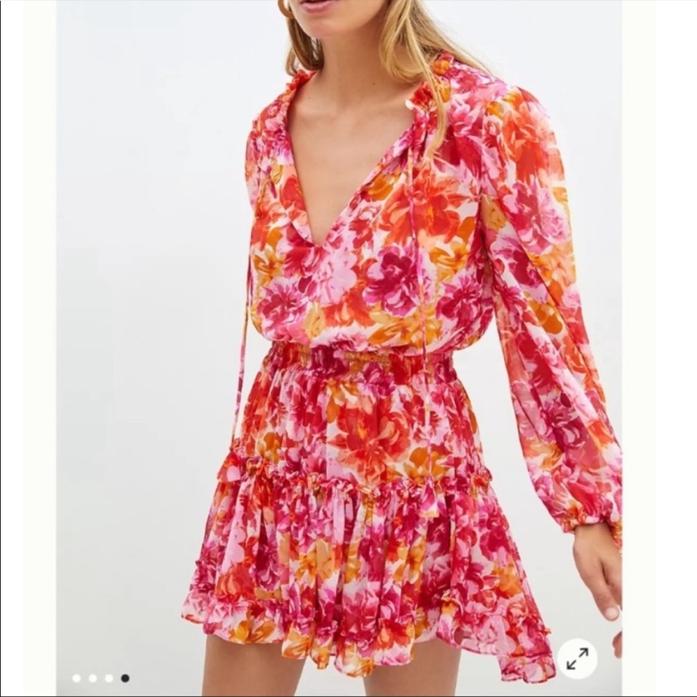 Anthropologie + MISA Los Angeles Clementine Ruffled Floral Dress NWT
